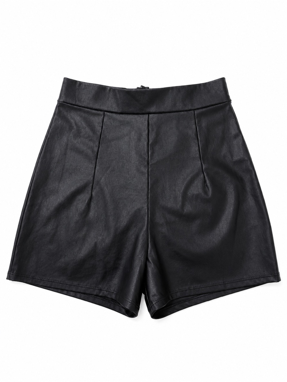 Windsor Black High-Rise Faux Leather Shorts